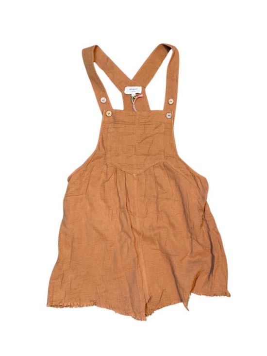 Umgee Pants - Umgee Rust Gauze Romper Overalls